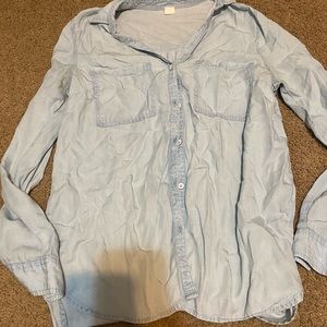 Blue Cotten button up